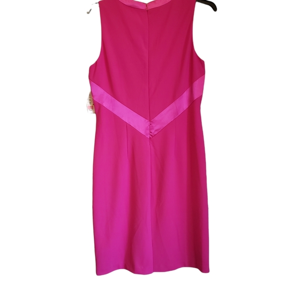 Jessica Howard fuchsia pink sleeveless sheath Dress Size 14 - Picture 2 of 6